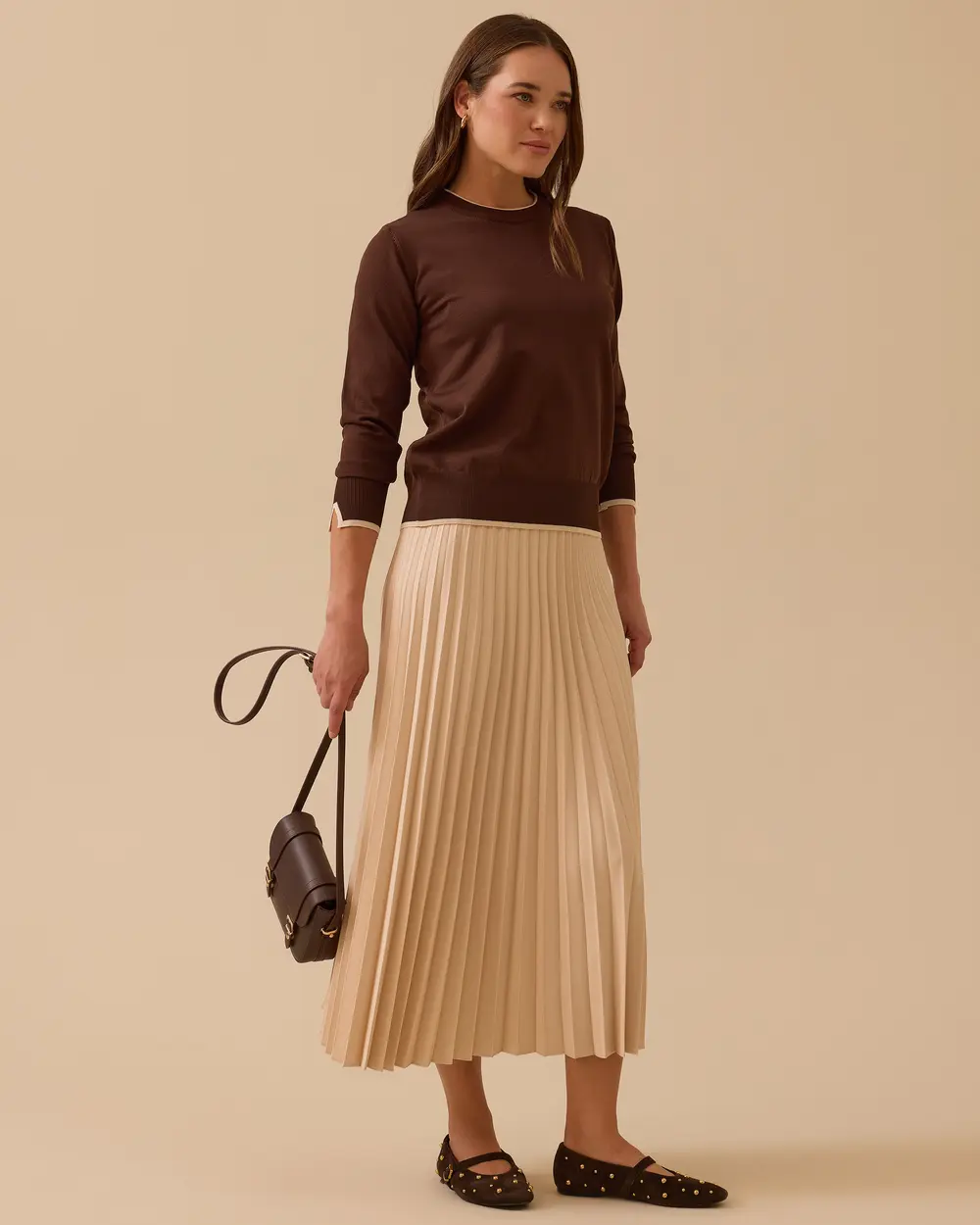 Biye Detaylı Lastikli Triko Bluz