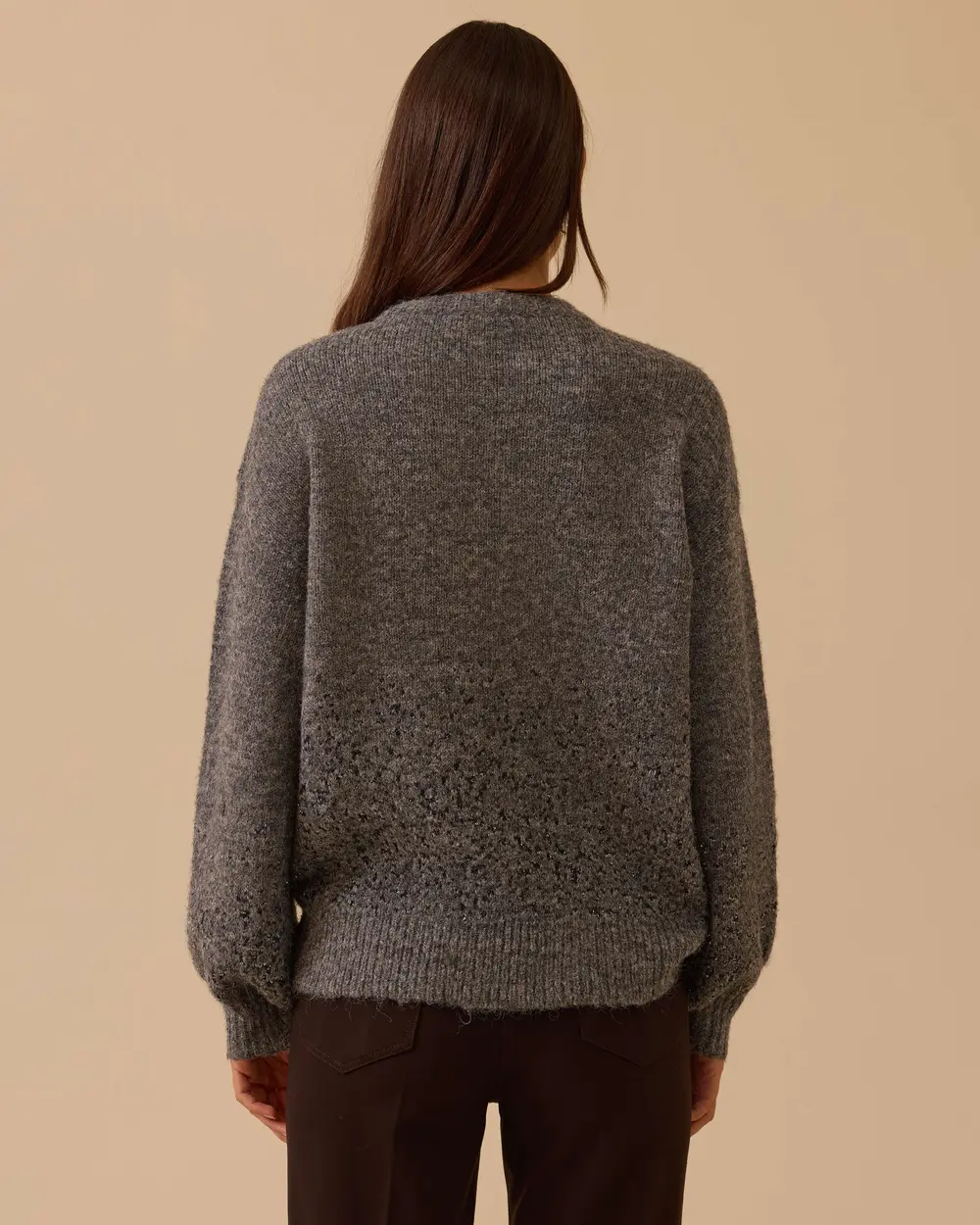 Pul Detaylı Triko Kazak