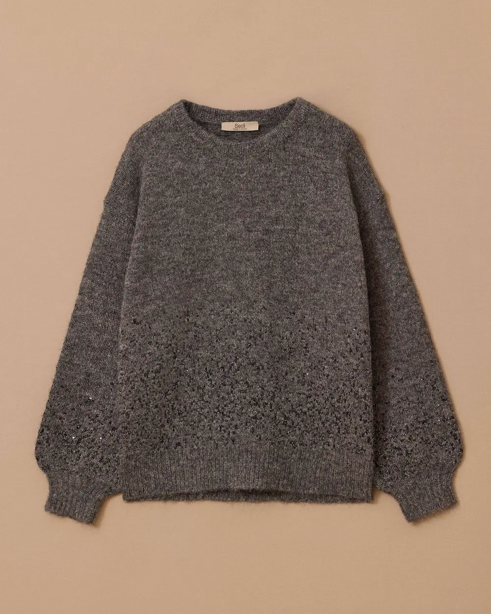 Pul Detaylı Triko Kazak