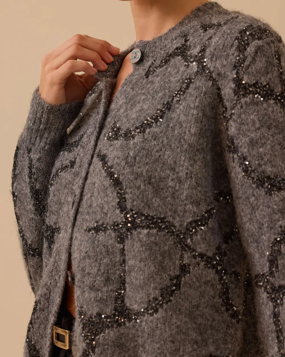 Desenli Triko Hırka