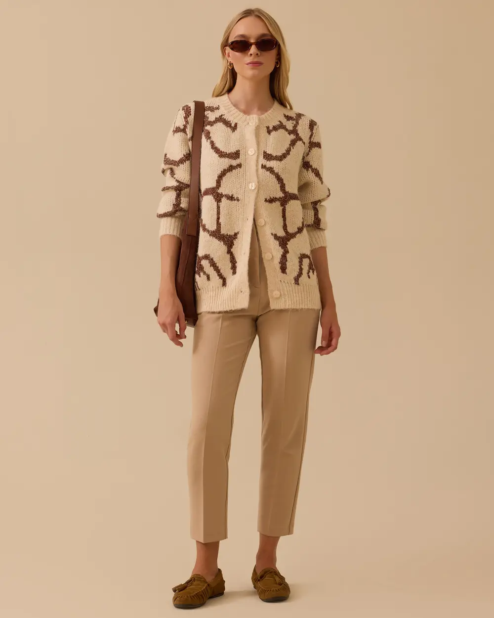 Desenli Triko Hırka