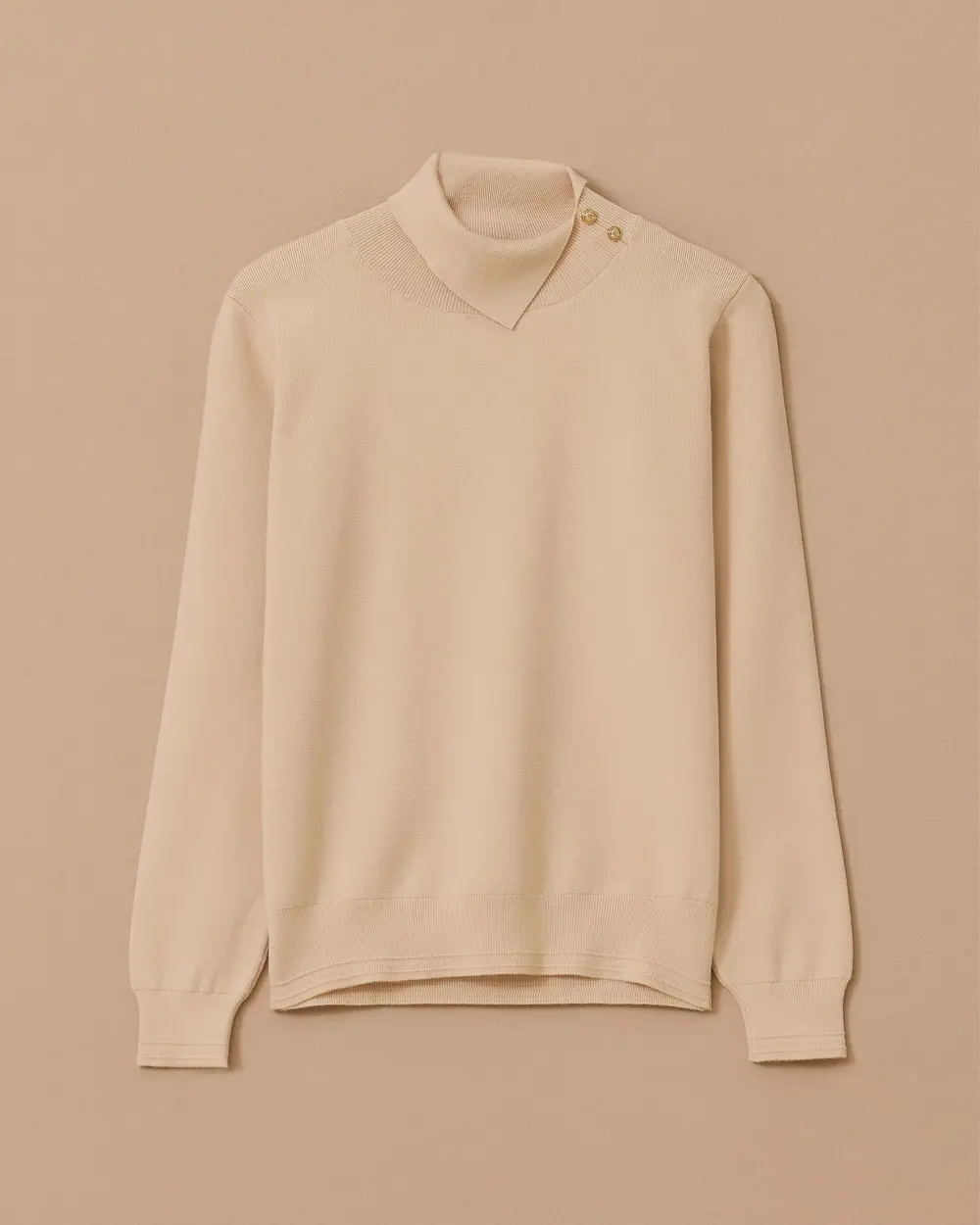 Düğme Detaylı Triko Kazak