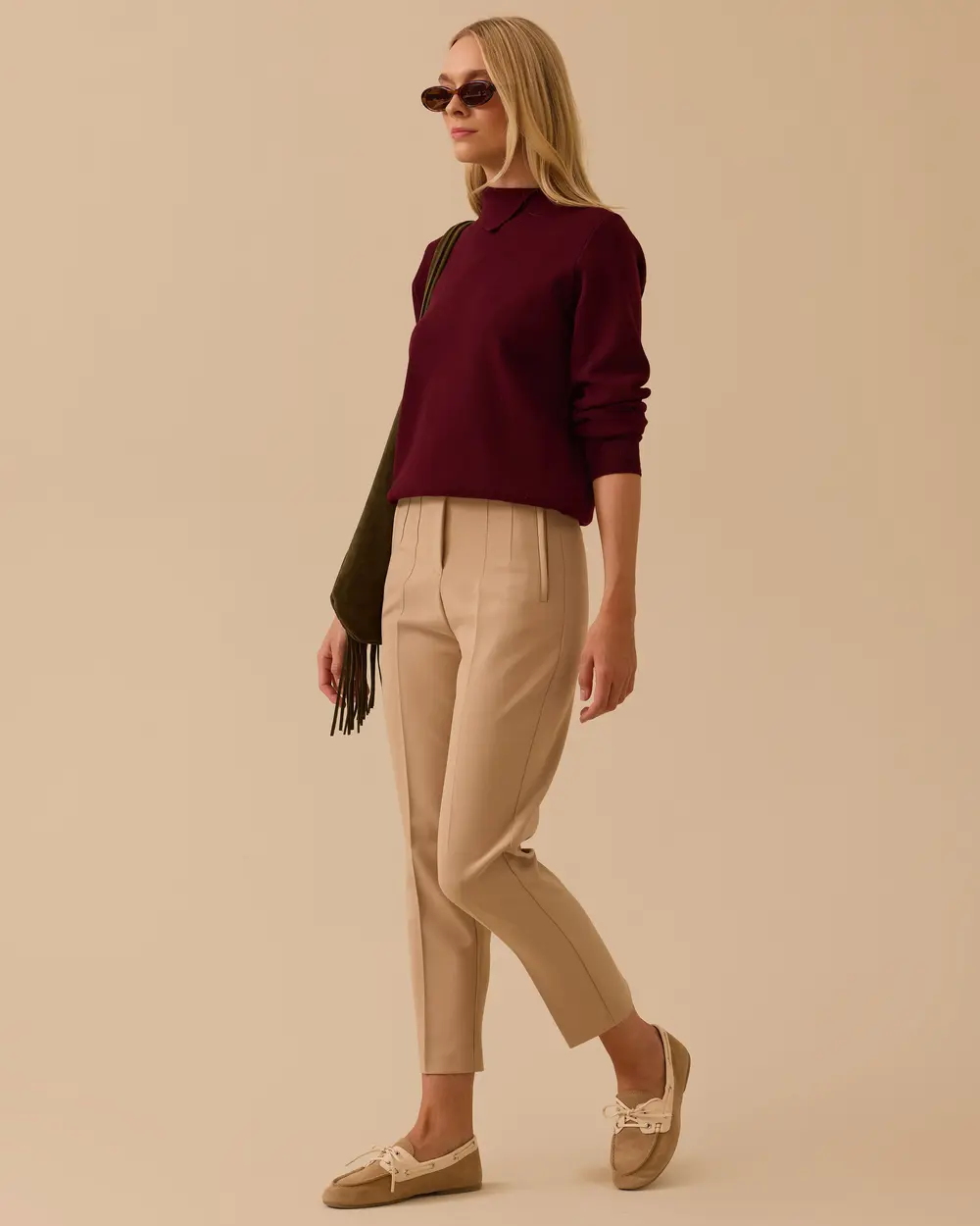 Düğme Detaylı Triko Kazak