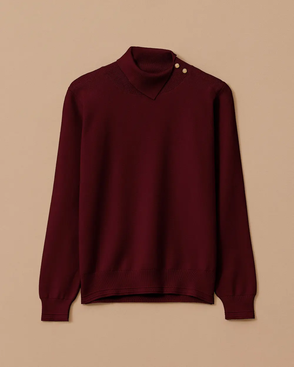 Düğme Detaylı Triko Kazak