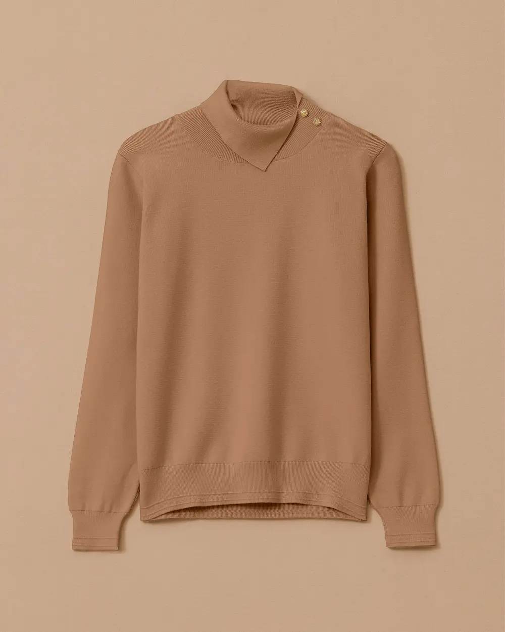 Düğme Detaylı Triko Kazak