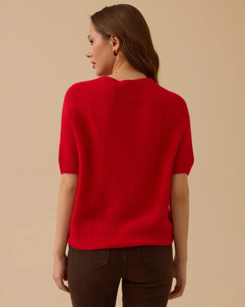 Kısa Kollu Triko Bluz