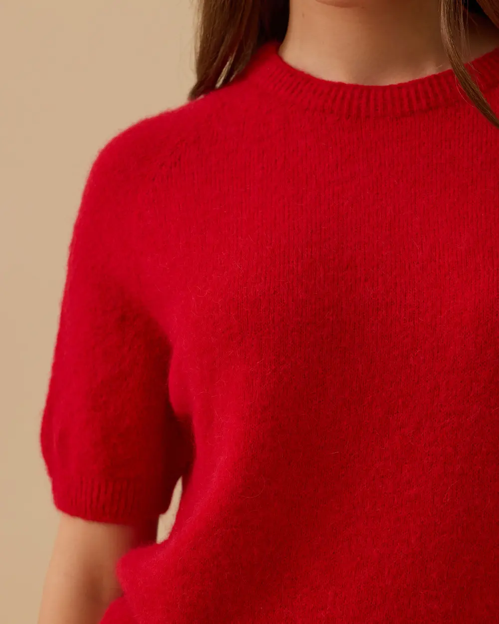 Kısa Kollu Triko Bluz