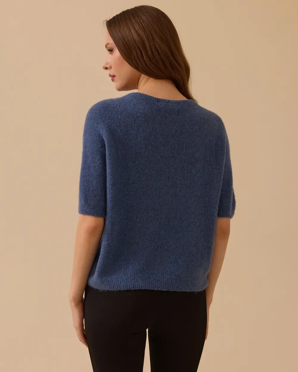 Kısa Kollu Triko Bluz