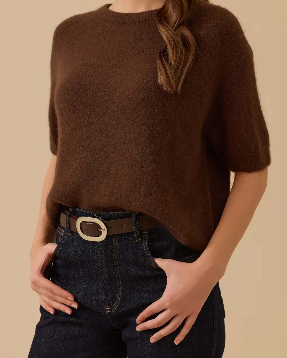 Kısa Kollu Triko Bluz