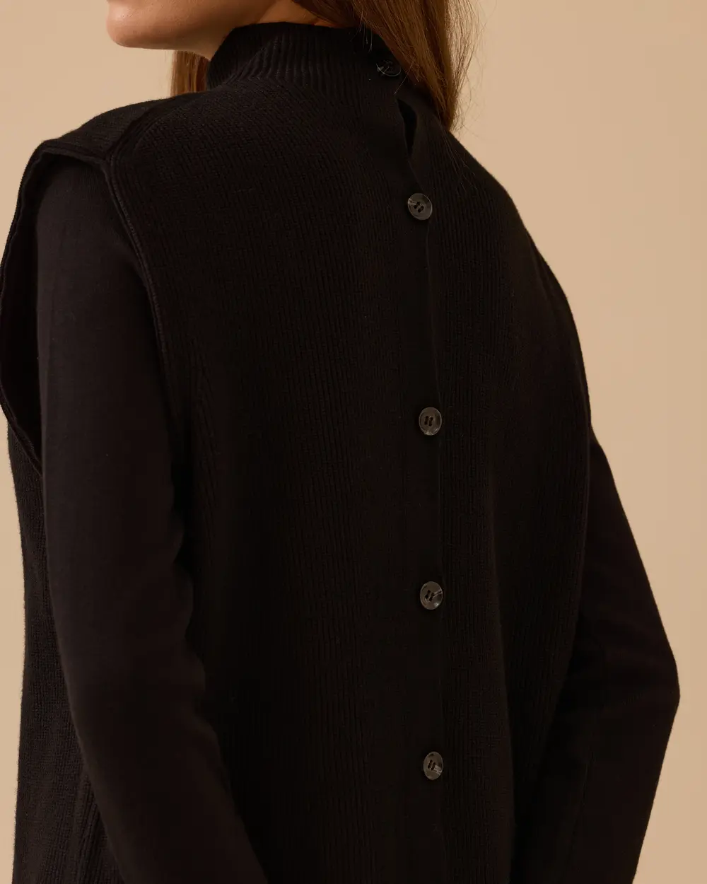 Uzun Kollu İki Parça Triko Elbise Takım