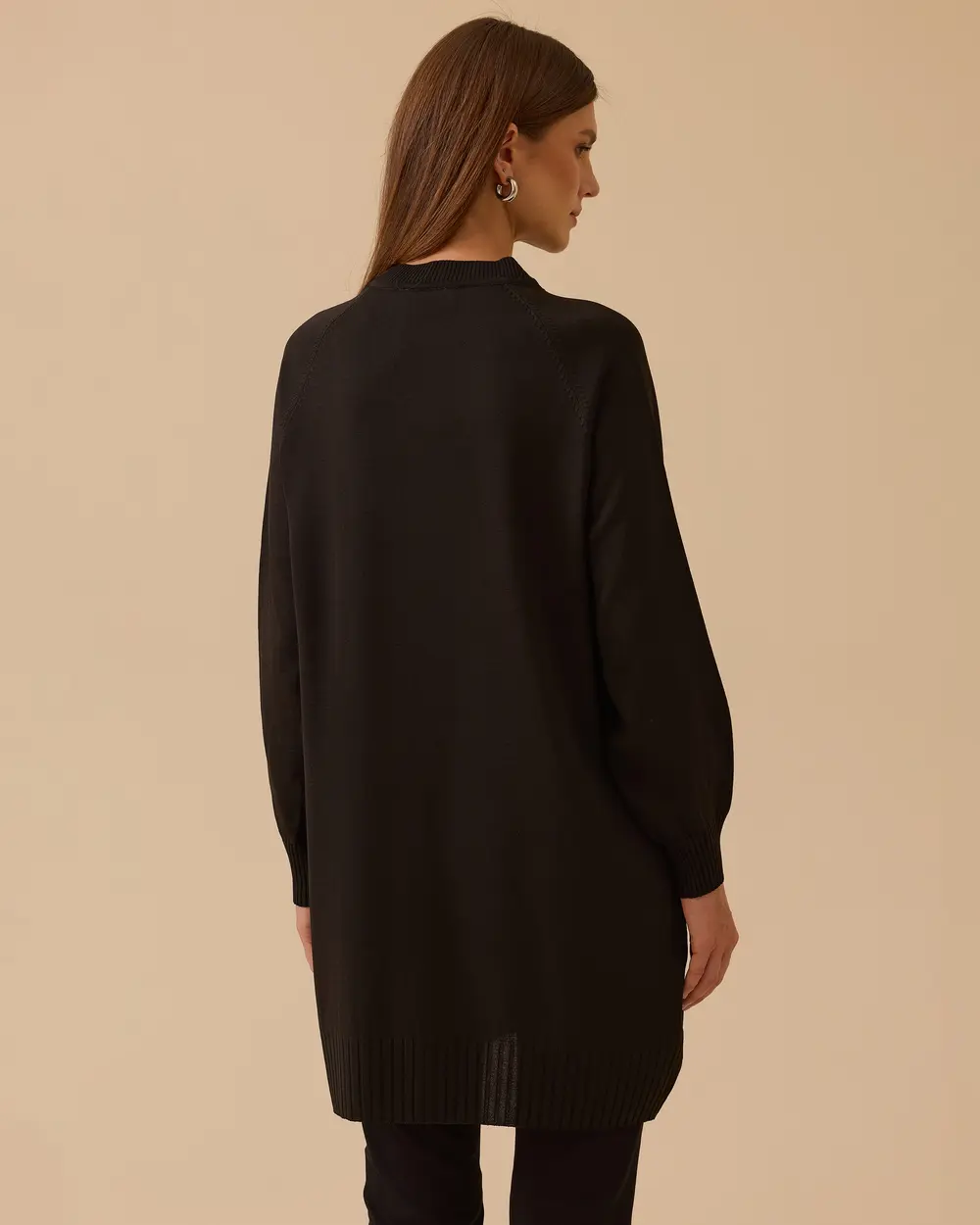 Uzun Kollu Basic Triko Tunik