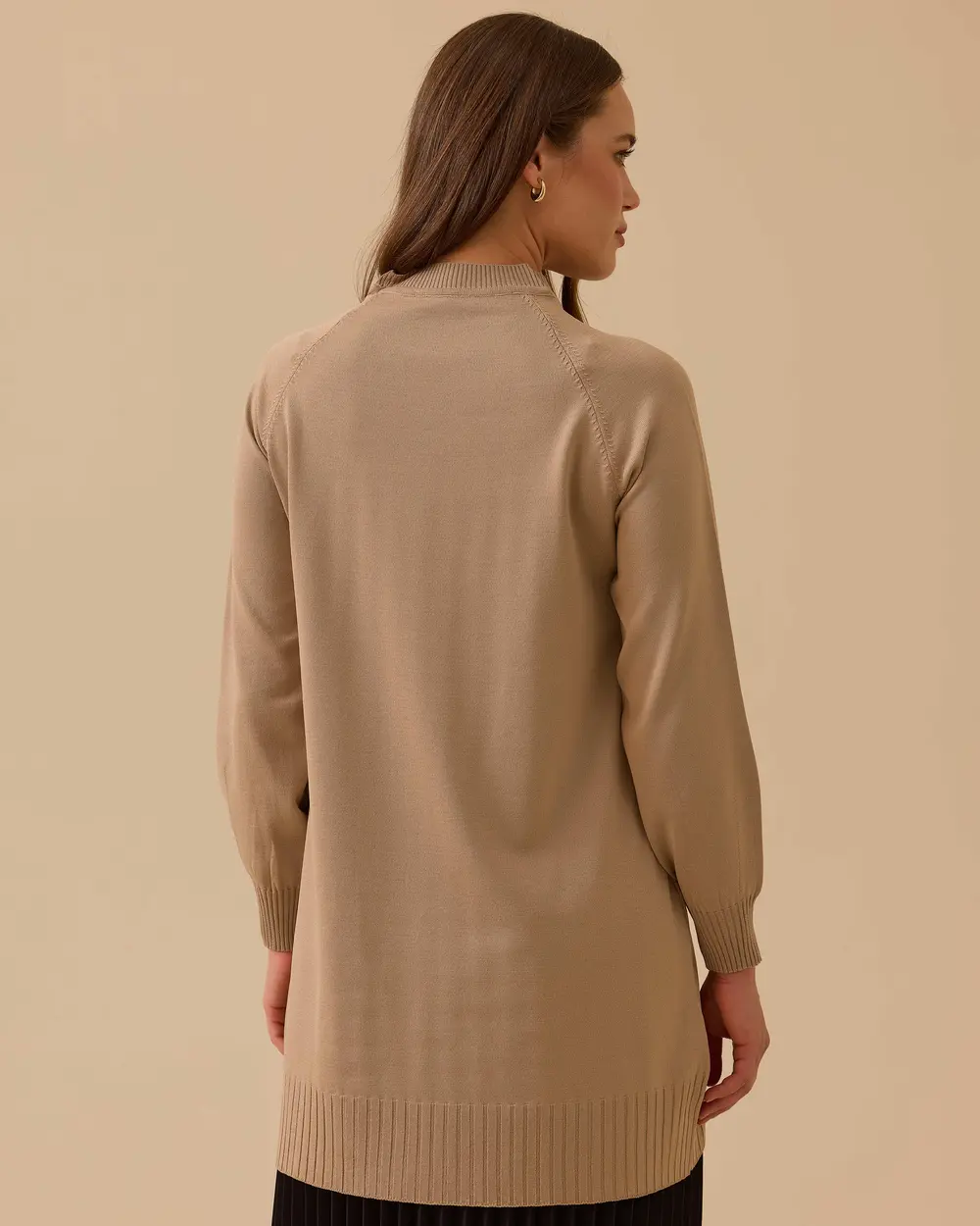 Uzun Kollu Basic Triko Tunik