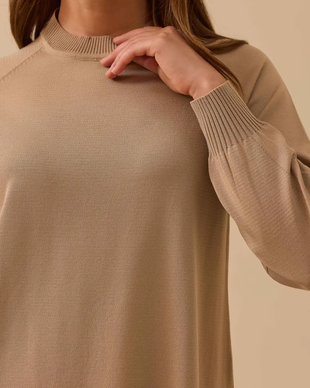 Uzun Kollu Basic Triko Tunik