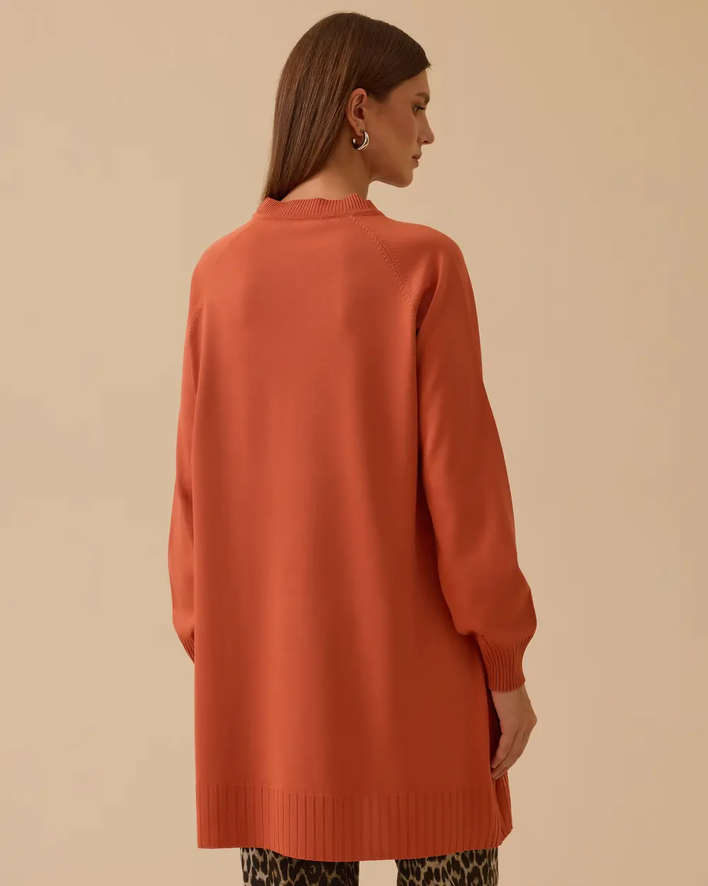 Uzun Kollu Basic Triko Tunik