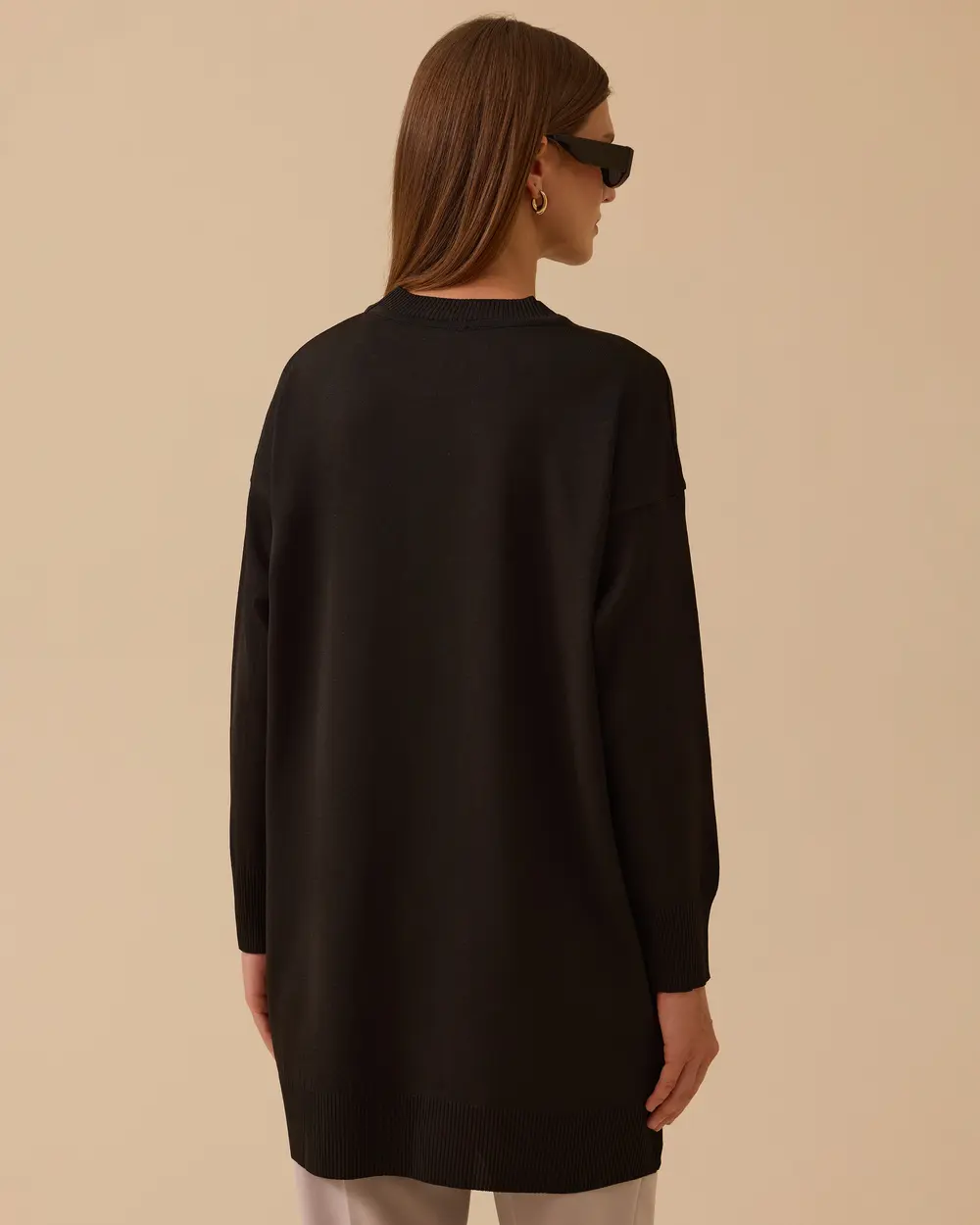 Çizgi Desen Detaylı Triko