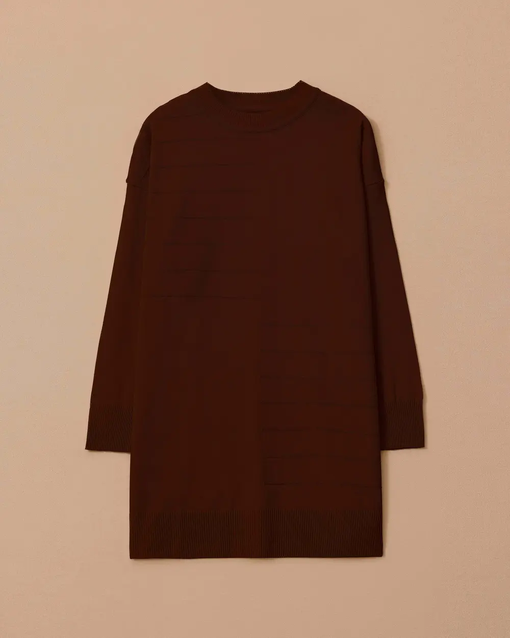 Çizgi Desen Detaylı Triko