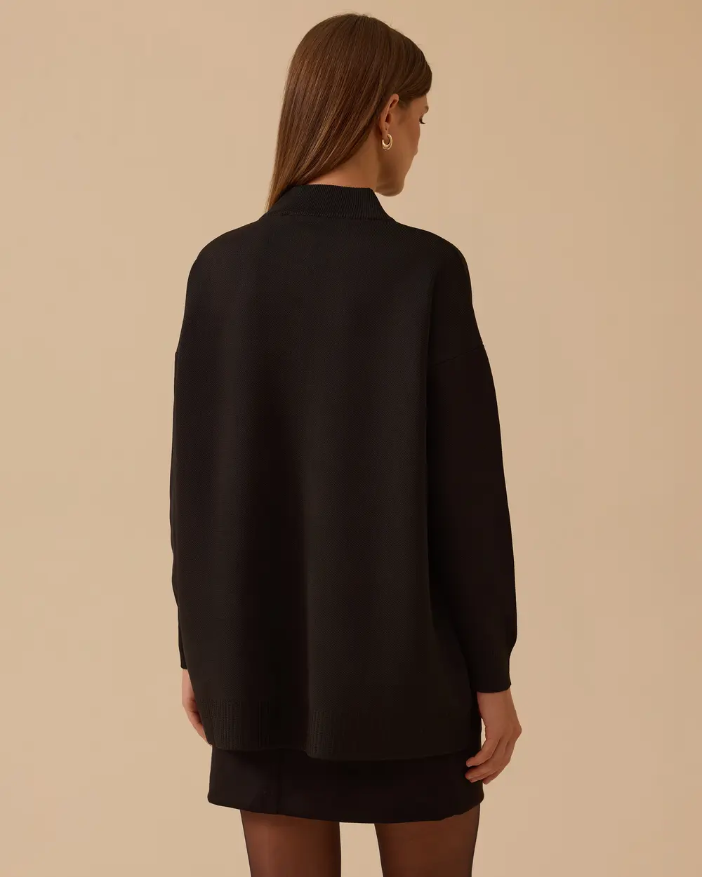 Cep Detaylı Düğmeli Triko Hırka