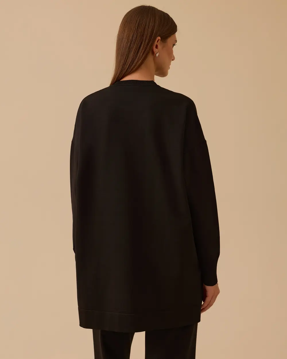 Taş Detaylı Uzun Triko Tunik