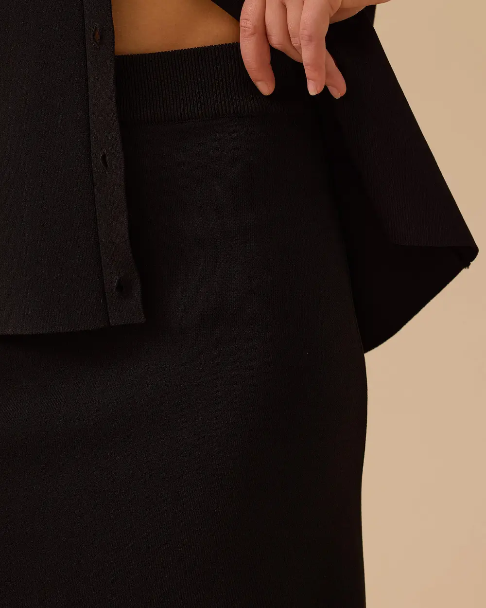 Düz Kesim Triko Etek