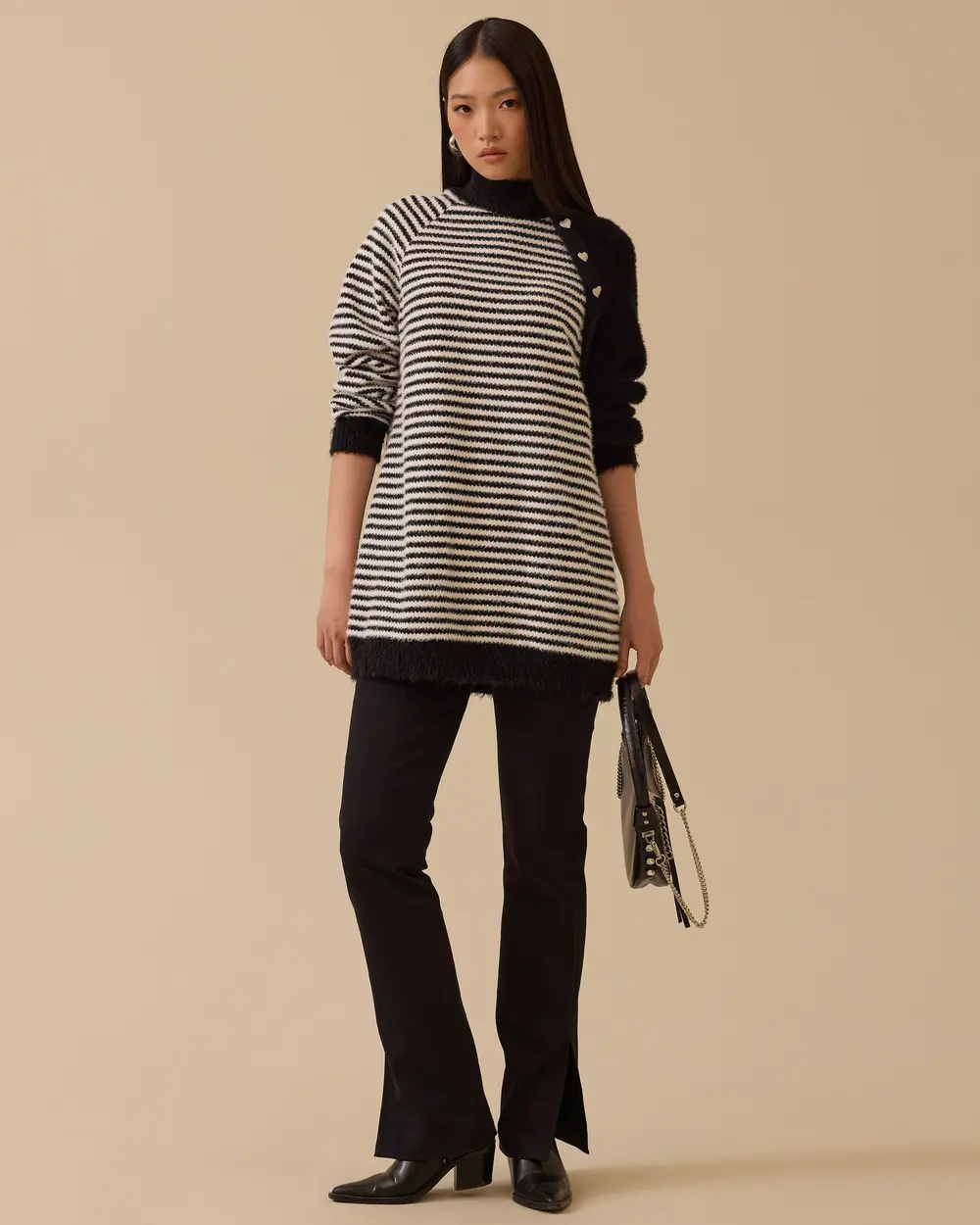 Çizgili Triko Tunik