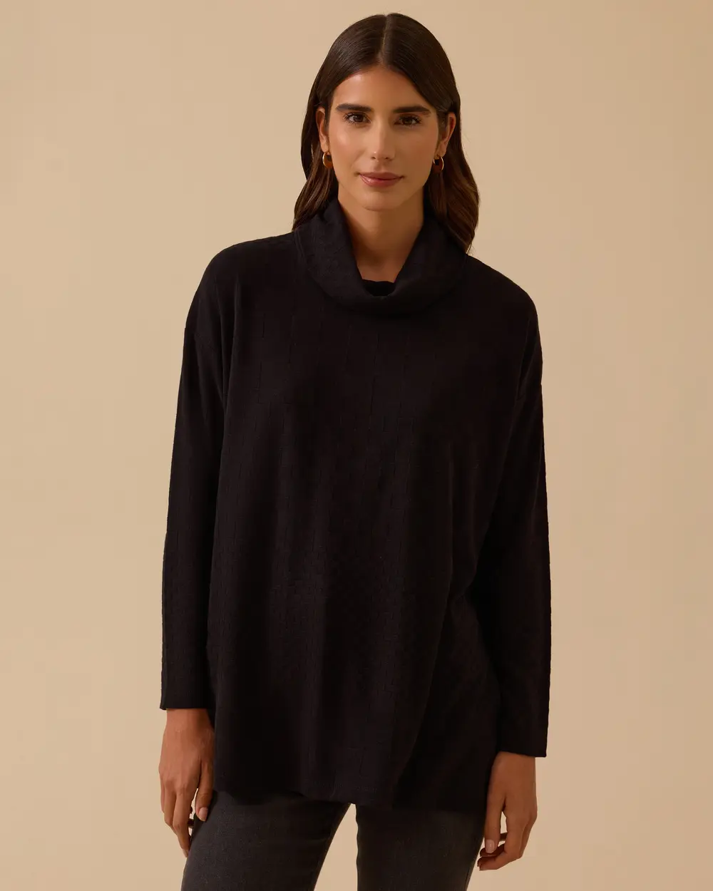 Desenli Uzun Örme Triko