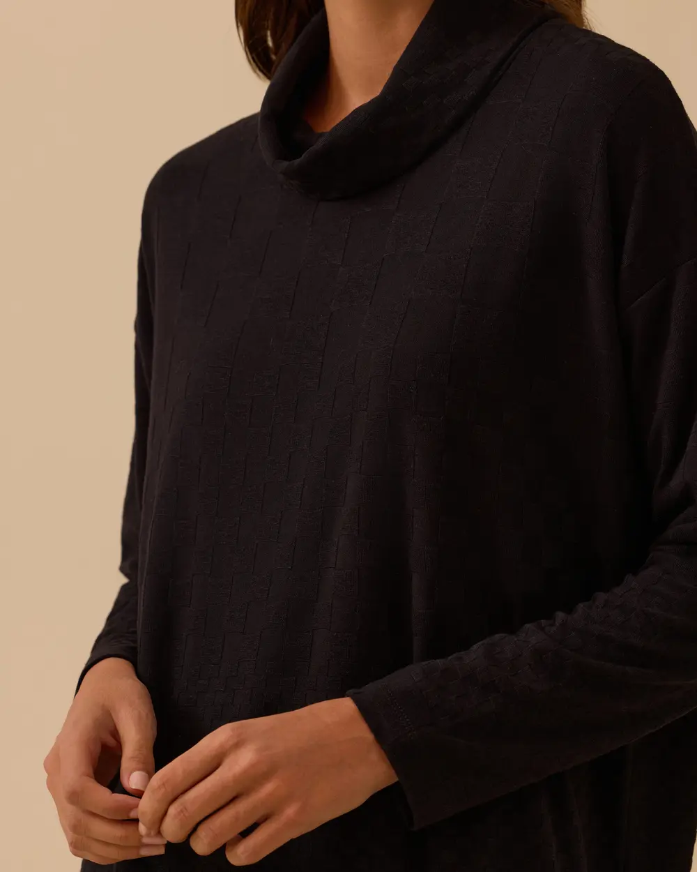 Desenli Uzun Örme Triko