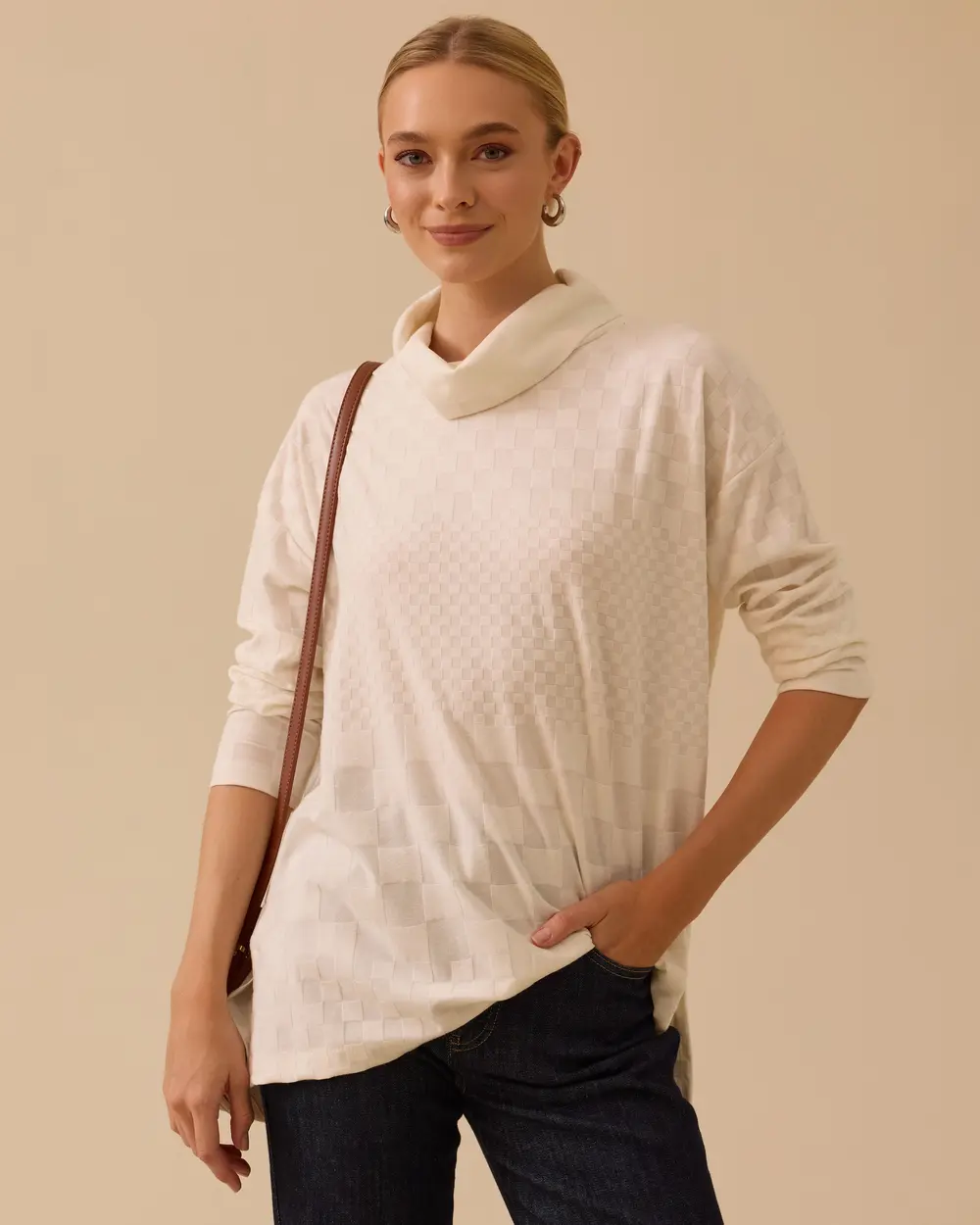 Desenli Uzun Örme Triko