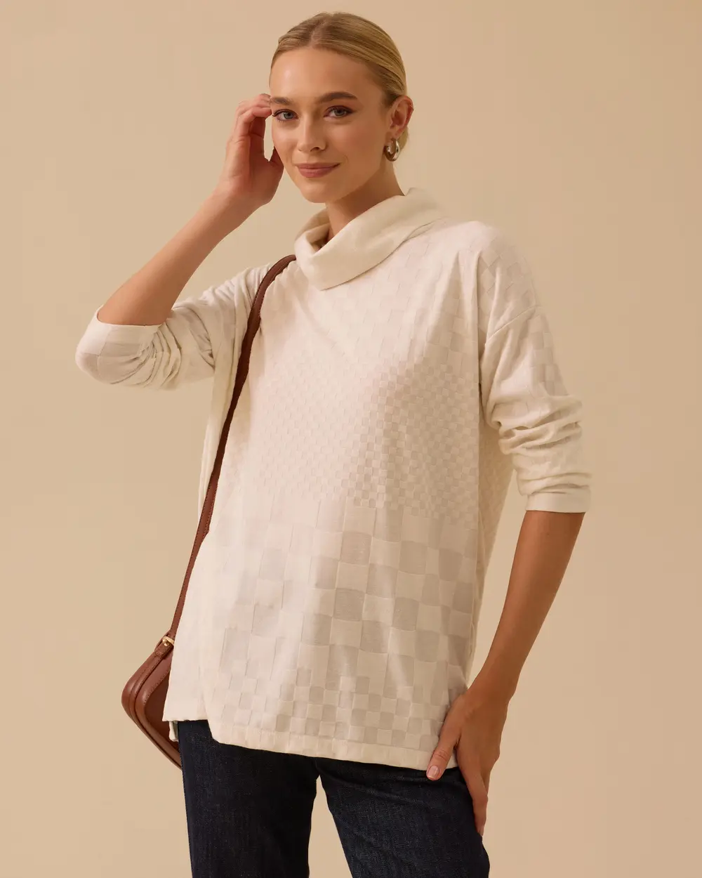 Desenli Uzun Örme Triko