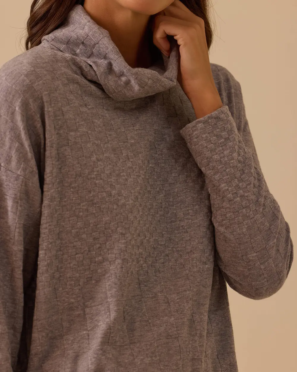 Desenli Uzun Örme Triko