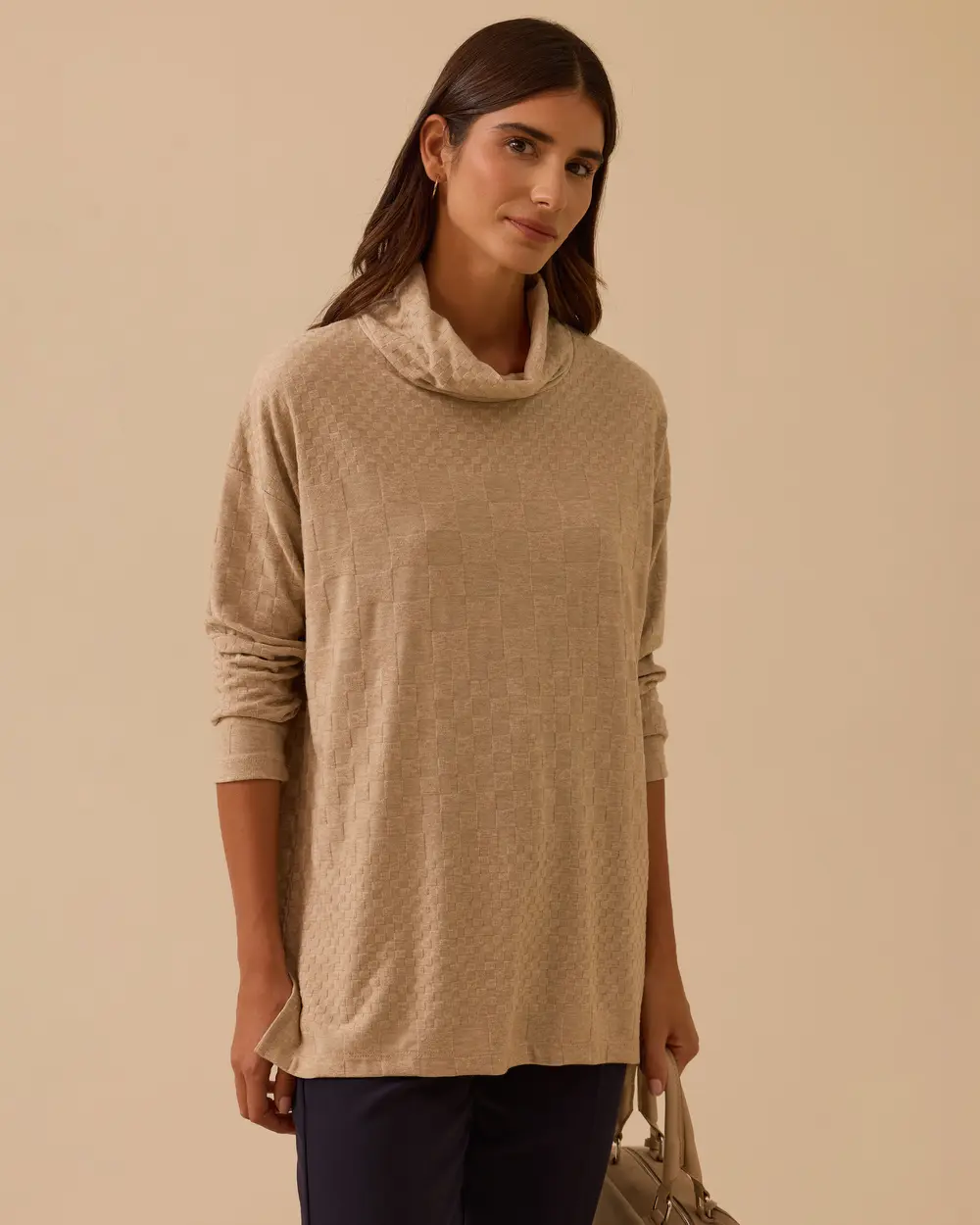 Desenli Uzun Örme Triko