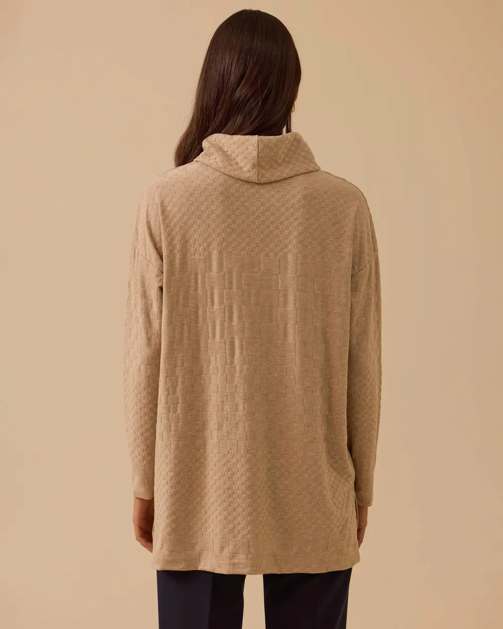 Desenli Uzun Örme Triko