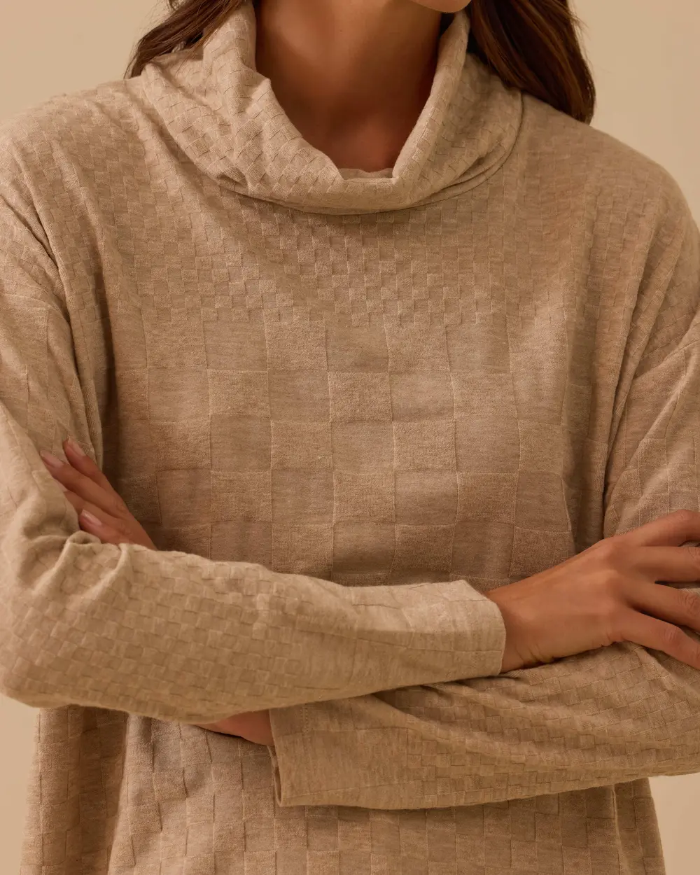 Desenli Uzun Örme Triko