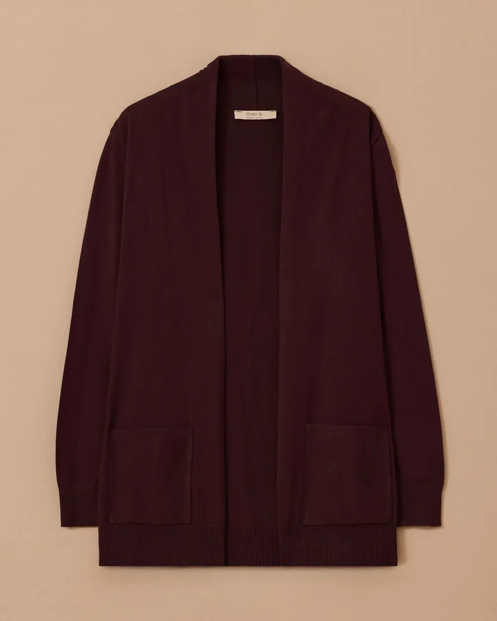 Plus Size Basic Sweater Cardigan with Pocket