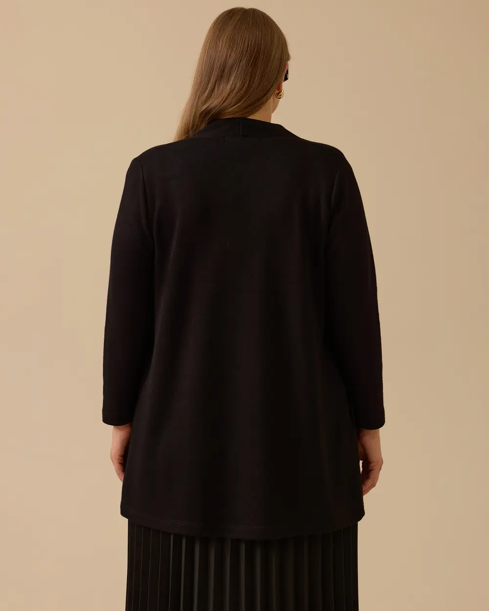 Plus Size Asymmetric Cut Sweater Cardigan