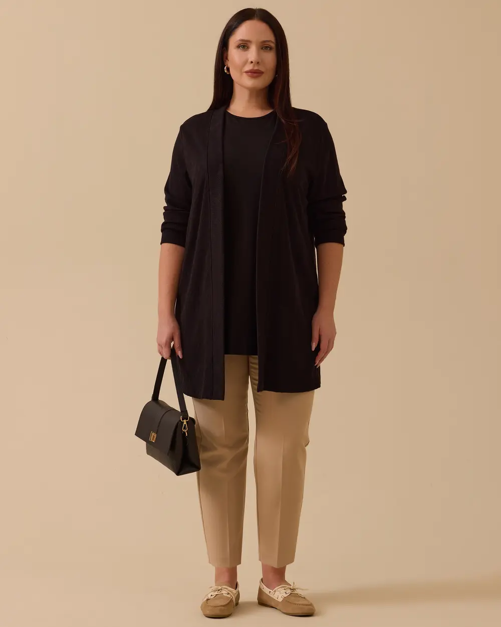 Büyük Beden Desenli İç Bluzlu Takım