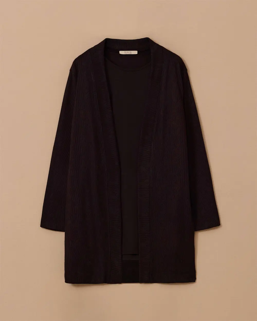 Büyük Beden Desenli İç Bluzlu Takım