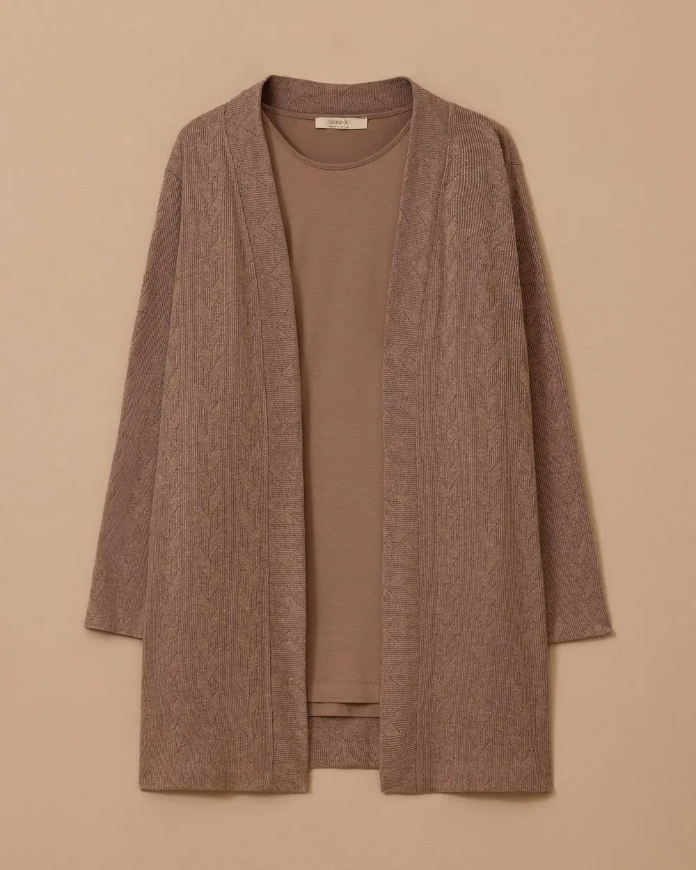 Plus Size Patterned Under Blouse Set