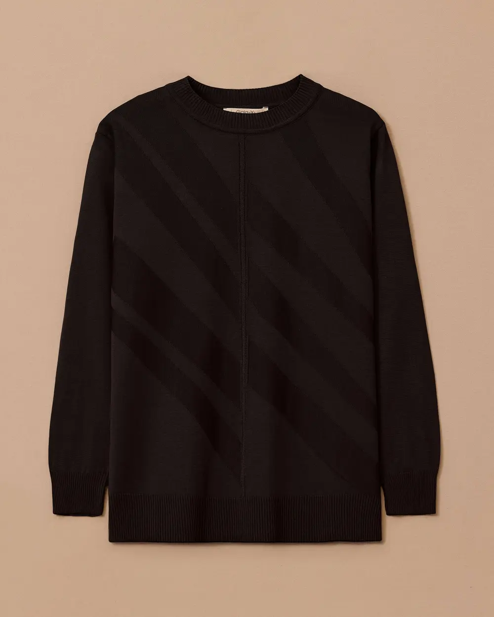 Plus Size Patterned Sweater Blouse