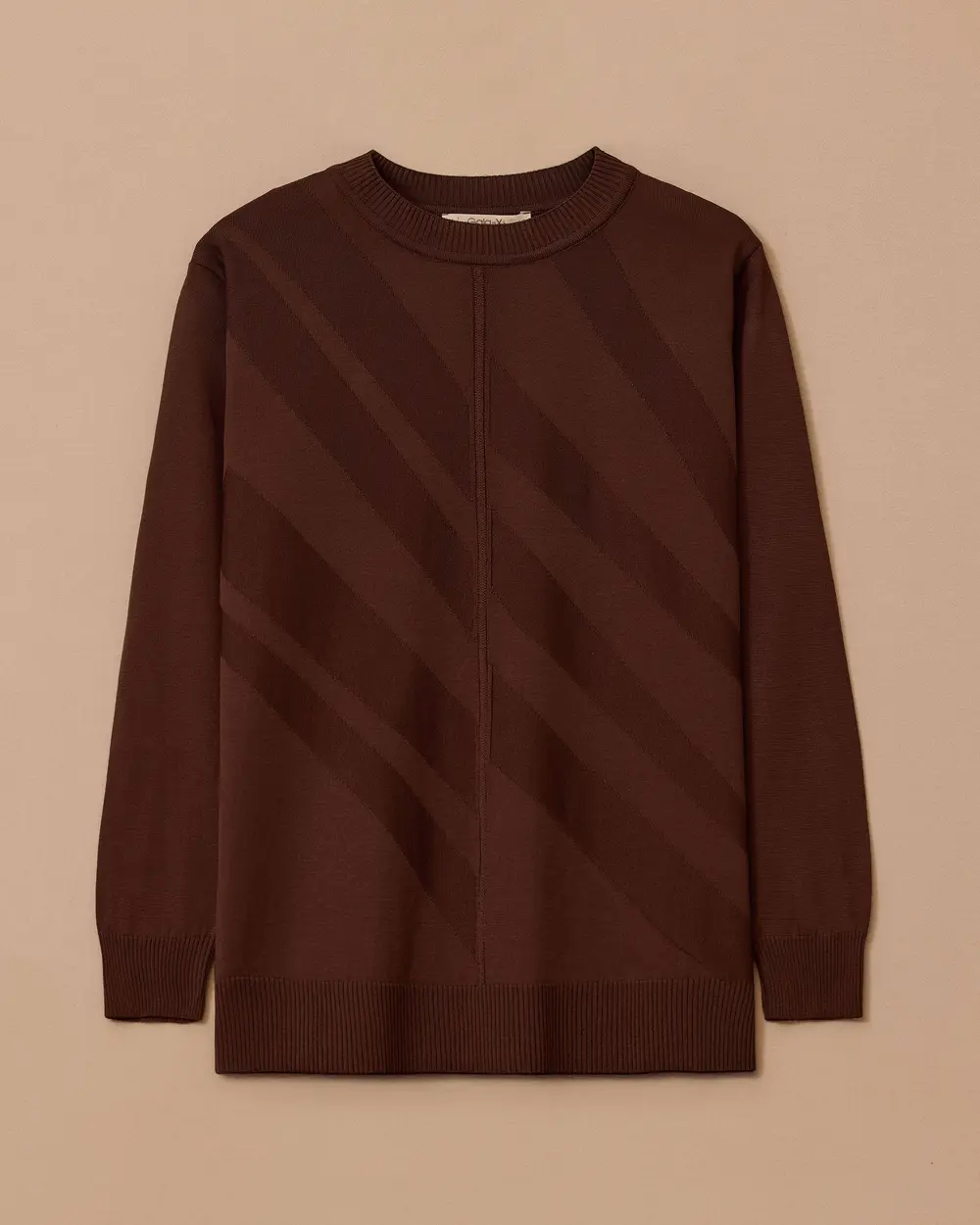 Büyük Beden Desenli Triko Bluz