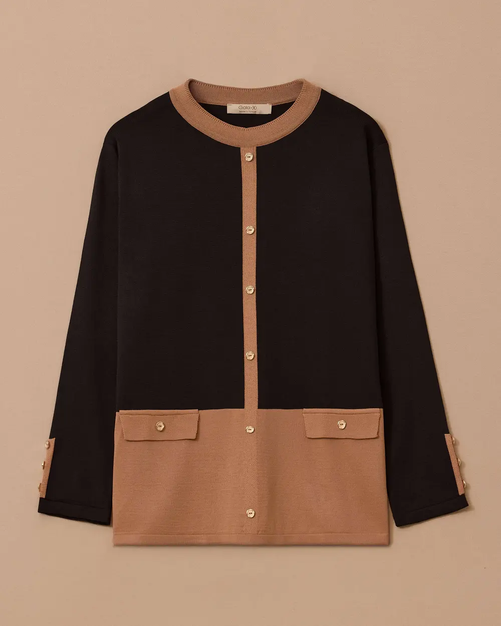 Plus Size Button Detailed Sweater Blouse