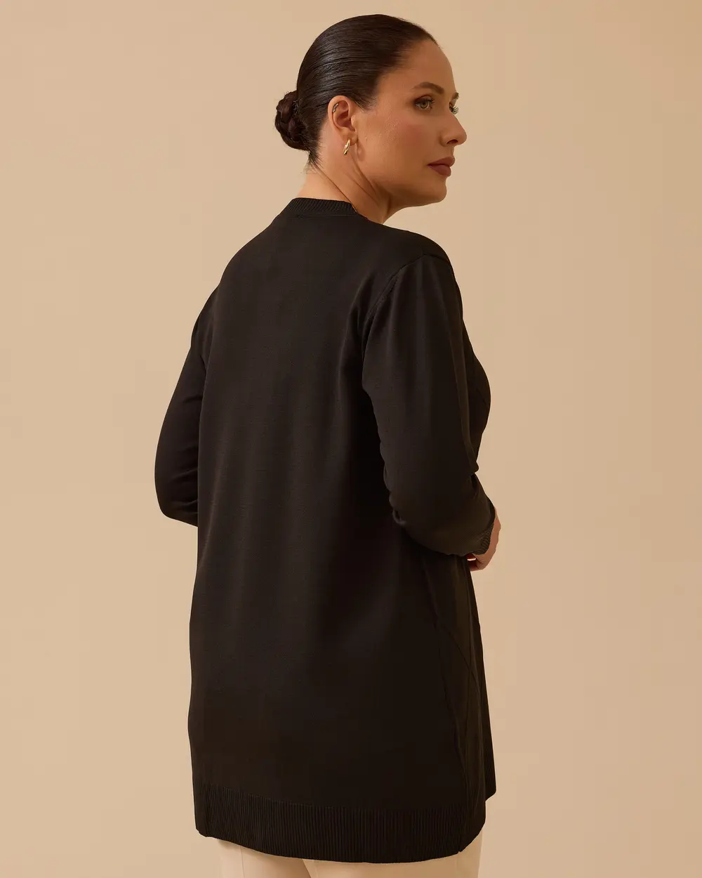 Büyük Beden Desenli Basic Triko Tunik