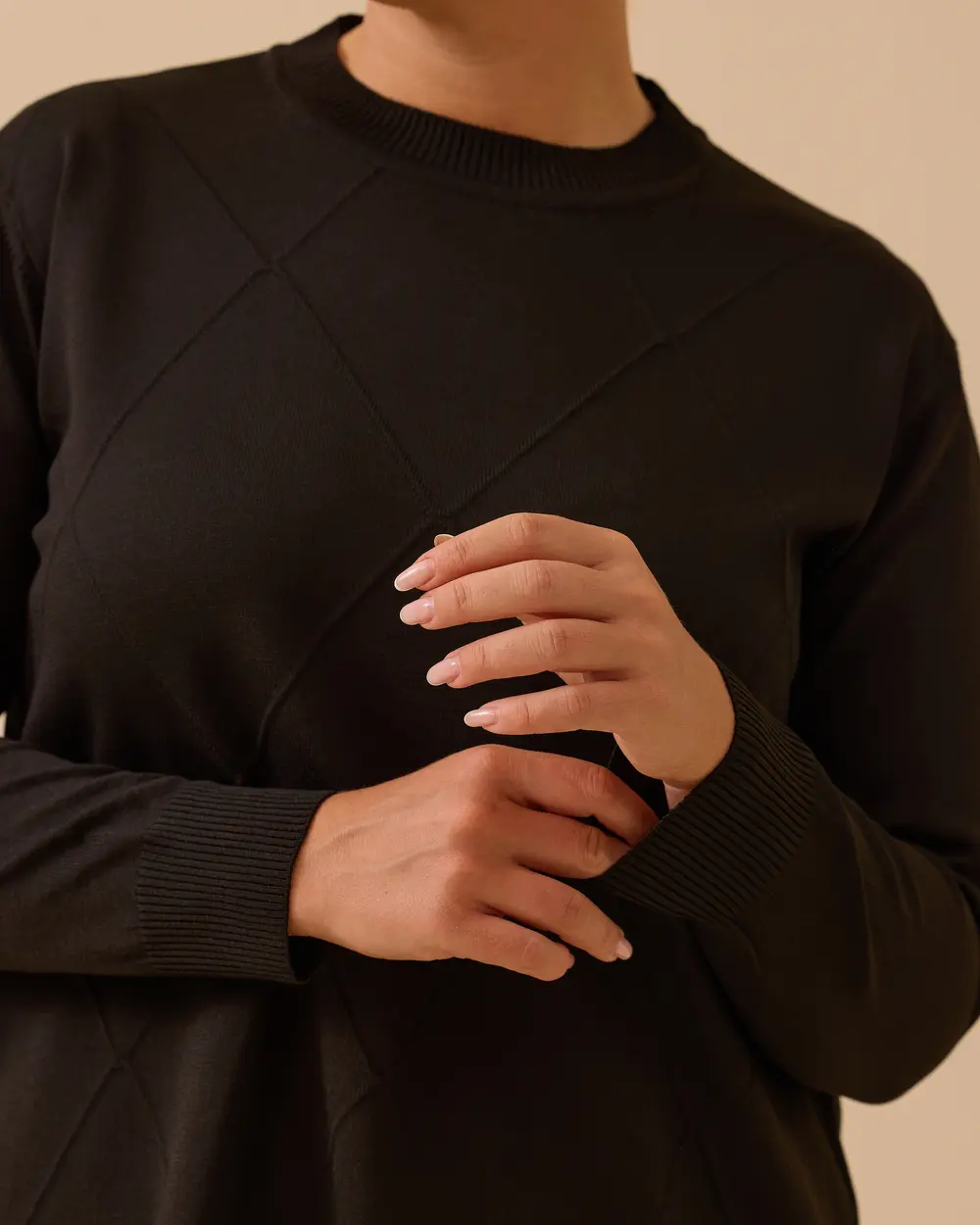 Büyük Beden Desenli Basic Triko Tunik