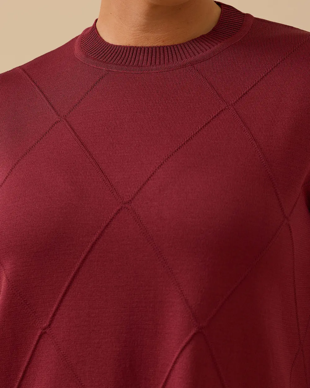 Büyük Beden Desenli Basic Triko Tunik