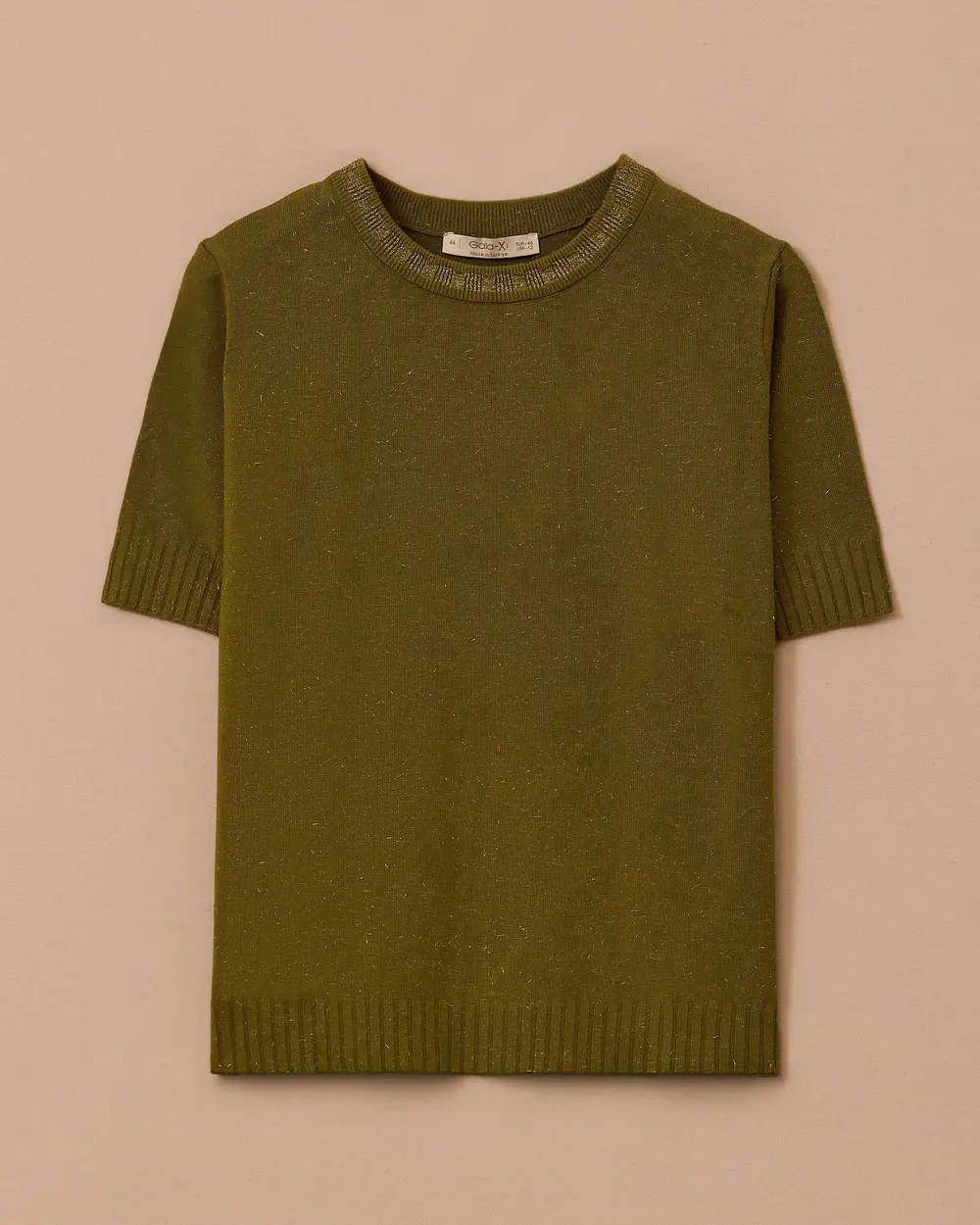 Büyük Beden Kısa Kollu Basic Triko Bluz