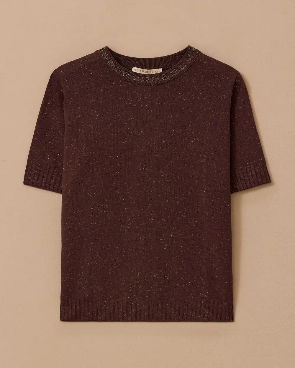 Büyük Beden Kısa Kollu Basic Triko Bluz