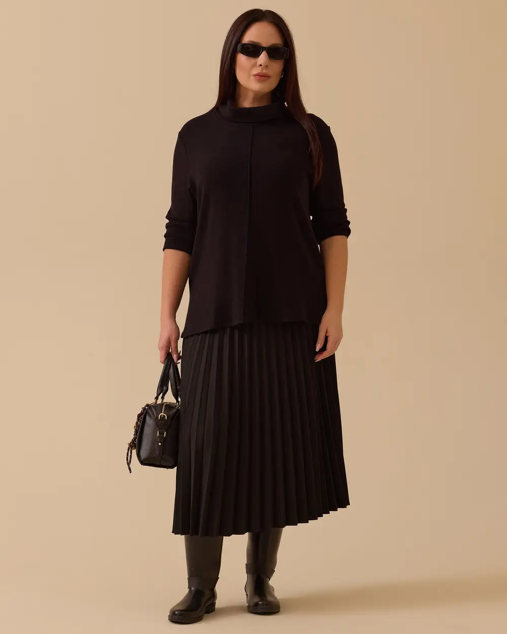 Büyük Beden Balıkçı Yaka Triko