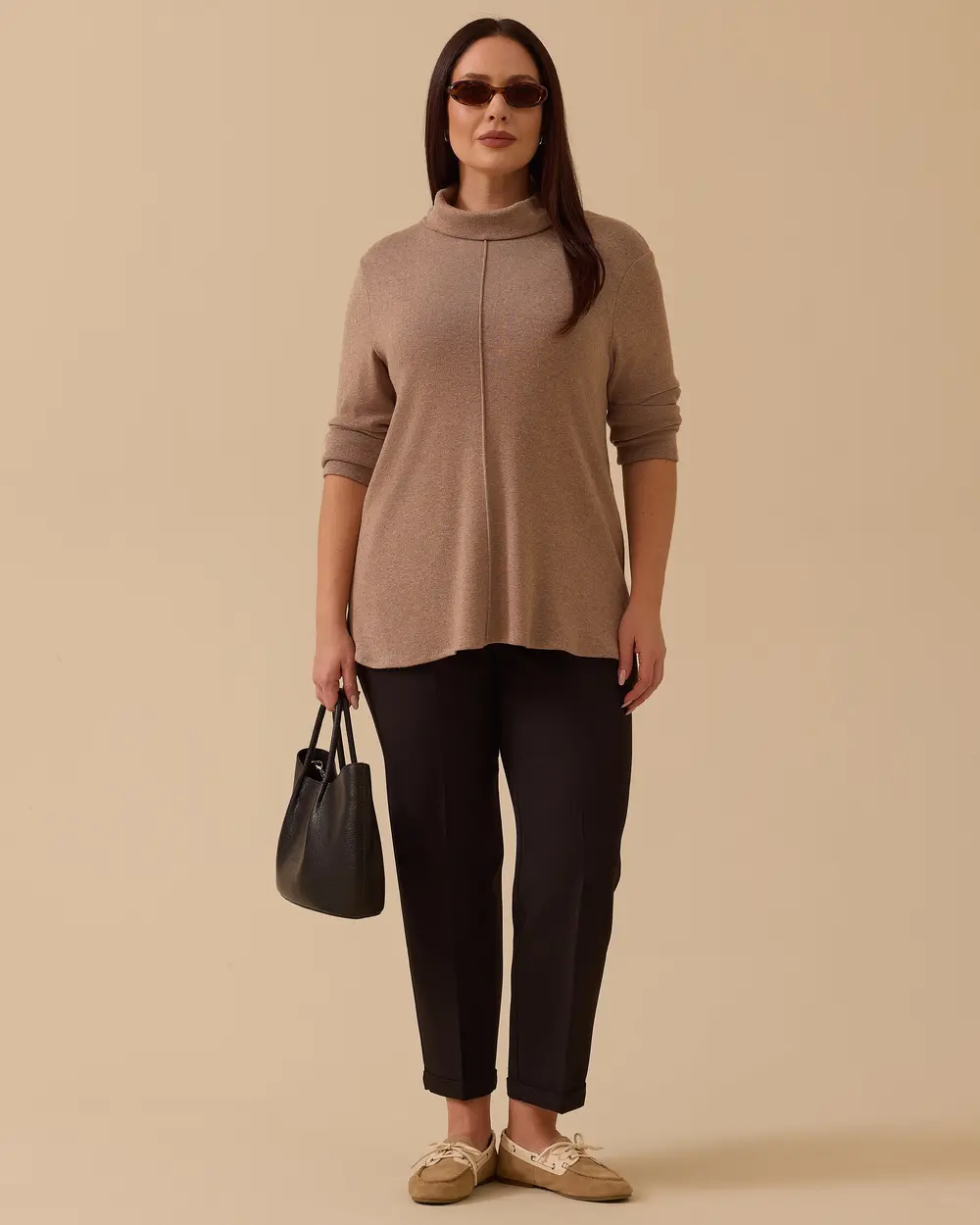 Büyük Beden Balıkçı Yaka Triko