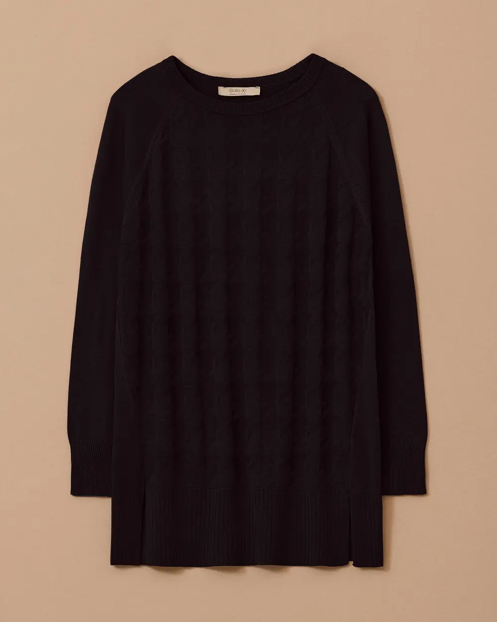 Plus Size Knit Patterned Sweater