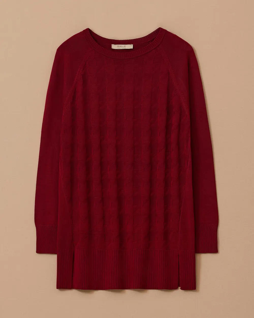 Büyük Beden Örgü Desenli Triko