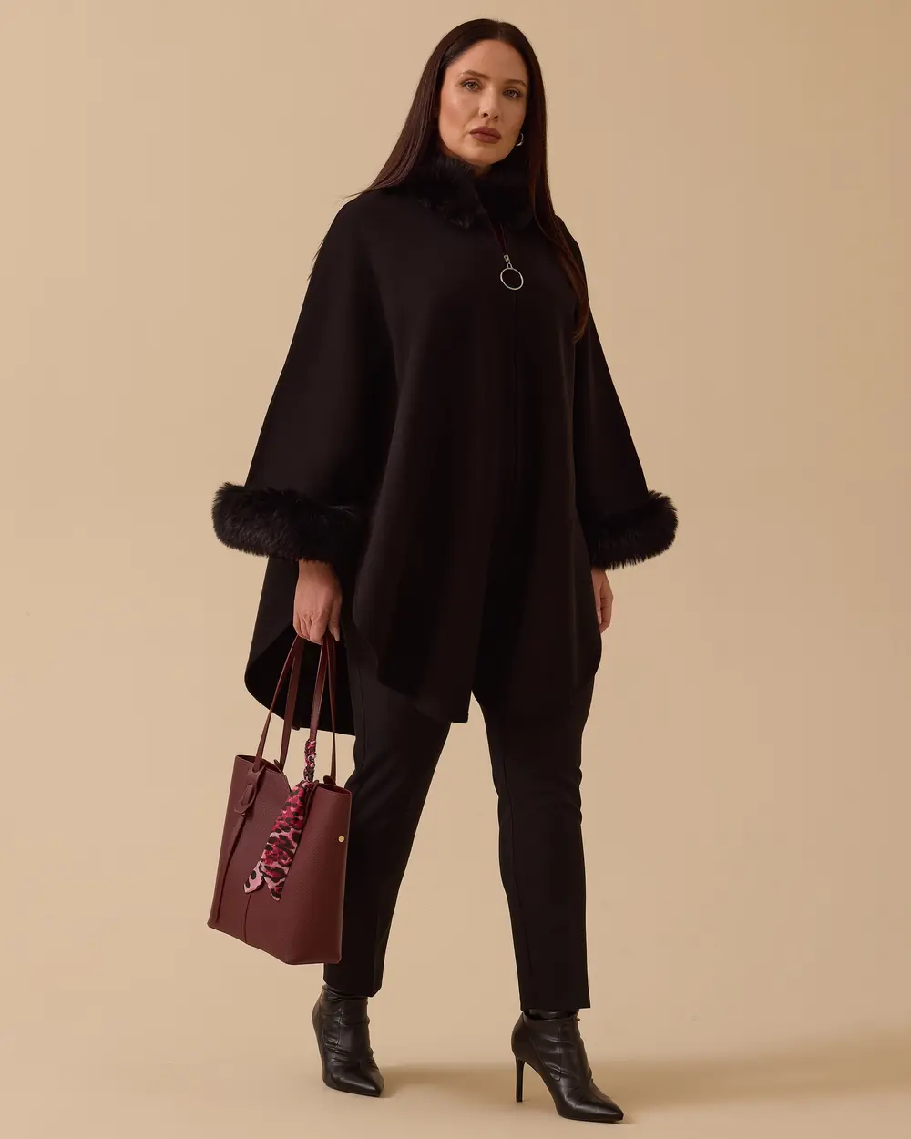 Büyük Beden Triko Panço